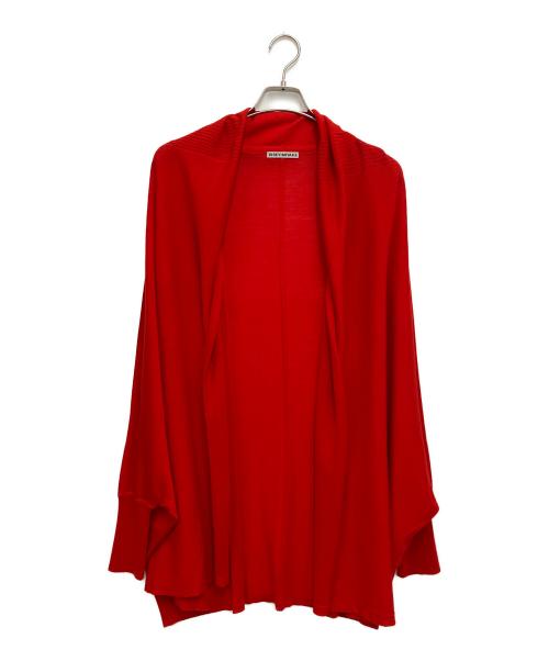 ISSEY MIYAKE（イッセイミヤケ）ISSEY MIYAKE (イッセイミヤケ) ドルマンカーディガン レッド サイズ:2の古着・服飾アイテム