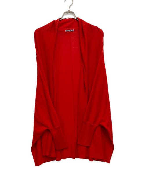 ISSEY MIYAKE（イッセイミヤケ）ISSEY MIYAKE (イッセイミヤケ) ドルマンカーディガン レッド サイズ:2の古着・服飾アイテム