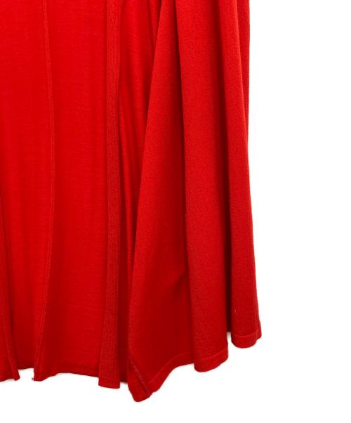 ISSEY MIYAKE（イッセイミヤケ）ISSEY MIYAKE (イッセイミヤケ) ドルマンカーディガン レッド サイズ:2の古着・服飾アイテム