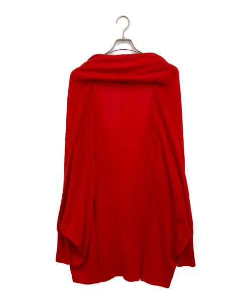 ISSEY MIYAKE（イッセイミヤケ）ISSEY MIYAKE (イッセイミヤケ) ドルマンカーディガン レッド サイズ:2の古着・服飾アイテム