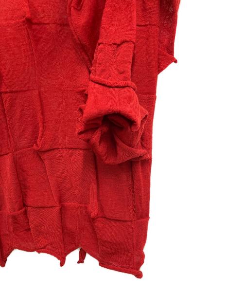 ISSEY MIYAKE（イッセイミヤケ）ISSEY MIYAKE (イッセイミヤケ) デザインタートルネックニット レッド サイズ:2の古着・服飾アイテム