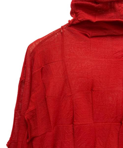 ISSEY MIYAKE（イッセイミヤケ）ISSEY MIYAKE (イッセイミヤケ) デザインタートルネックニット レッド サイズ:2の古着・服飾アイテム