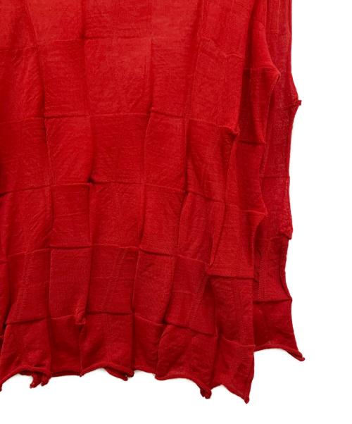 ISSEY MIYAKE（イッセイミヤケ）ISSEY MIYAKE (イッセイミヤケ) デザインタートルネックニット レッド サイズ:2の古着・服飾アイテム