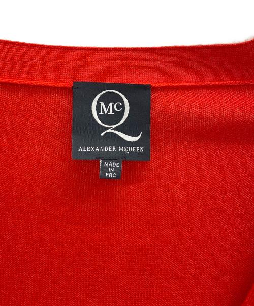 ALEXANDER McQUEEN（アレキサンダーマックイーン）ALEXANDER McQUEEN (アレキサンダーマックイーン) ベKルトデザインロングカーディガン レッド サイズ:38の古着・服飾アイテム