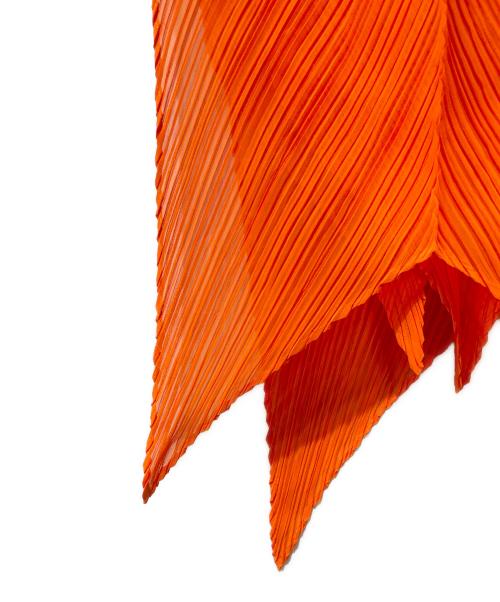 PLEATS PLEASE（プリーツプリーズ）PLEATS PLEASE (プリーツプリーズ) プリーツスカーフ オレンジの古着・服飾アイテム