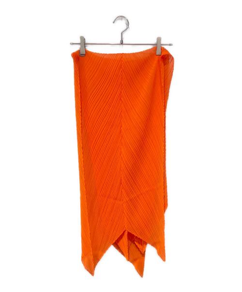 PLEATS PLEASE（プリーツプリーズ）PLEATS PLEASE (プリーツプリーズ) プリーツスカーフ オレンジ サイズ:-の古着・服飾アイテム
