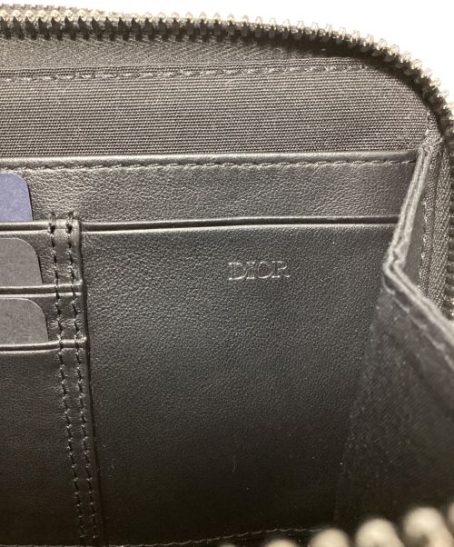 Dior（ディオール）Dior (ディオール) ストラップ付ジップポーチ オブリークショルダーバッグ ブラックの古着・服飾アイテム