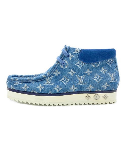 LOUIS VUITTON（ルイ ヴィトン）LOUIS VUITTON (ルイ ヴィトン) モッズライン アンクルブーツ インディゴ サイズ:7の古着・服飾アイテム