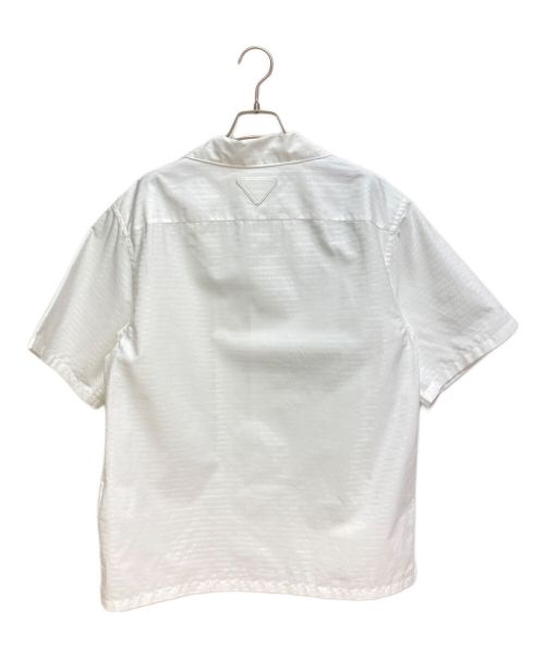 PRADA（プラダ）PRADA (プラダ) 24SS ロゴエンブリダリーシャツ ホワイト サイズ:Mの古着・服飾アイテム