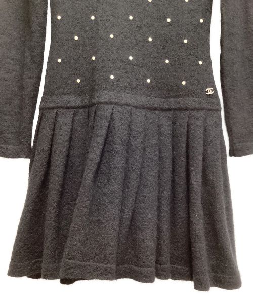 CHANEL（シャネル）CHANEL (シャネル) 2ピースニットワンピース ブラック サイズ:34の古着・服飾アイテム