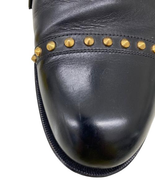 GUCCI（グッチ）GUCCI (グッチ) スタッズレザーシューズ ブラック サイズ:7¹/₂の古着・服飾アイテム