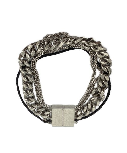 SAINT LAURENT（サンローラン）SAINT LAURENT (サンローラン) Multi Chain Bracelet （マルチチェーンブレスレット） シルバー サイズ:-の古着・服飾アイテム