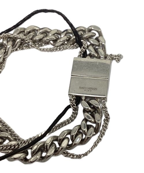 SAINT LAURENT（サンローラン）SAINT LAURENT (サンローラン) Multi Chain Bracelet （マルチチェーンブレスレット） シルバー サイズ:-の古着・服飾アイテム