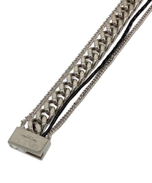 SAINT LAURENT（サンローラン）SAINT LAURENT (サンローラン) Multi Chain Bracelet （マルチチェーンブレスレット） シルバー サイズ:-の古着・服飾アイテム