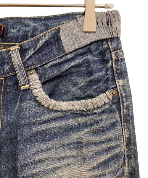 UNDERCOVERISM（アンダーカバーイズム）UNDERCOVERISM (アンダーカバーイズム) 蝿・蜘蛛刺繍デニムパンツ/06AW GURUGURU期/Archive ネイビー サイズ:2の古着・服飾アイテム