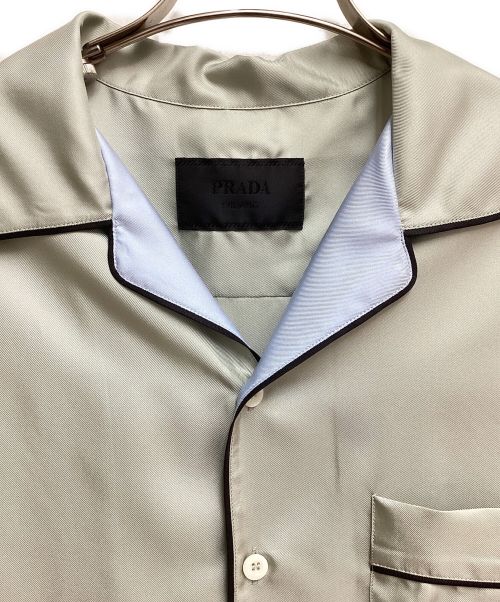 PRADA（プラダ）PRADA (プラダ) 24SS シルクパジャマシャツ 黄緑 サイズ:Sの古着・服飾アイテム