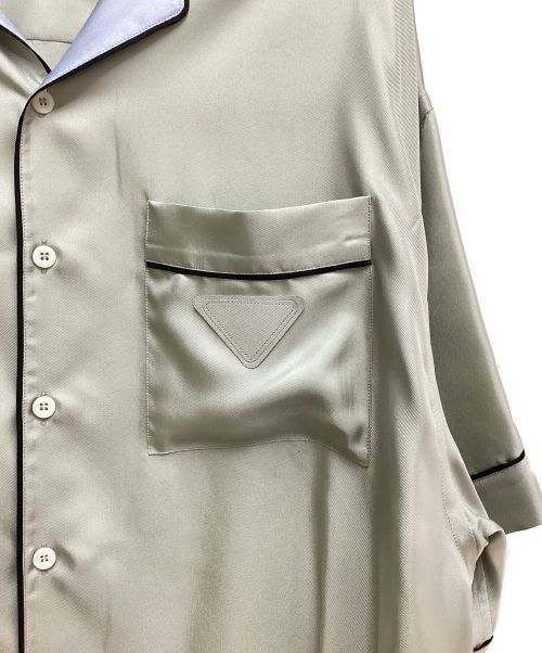 PRADA（プラダ）PRADA (プラダ) 24SS シルクパジャマシャツ 黄緑 サイズ:Sの古着・服飾アイテム