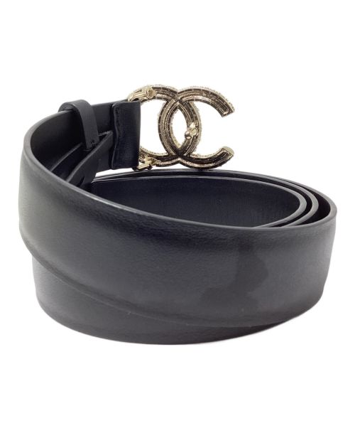 CHANEL（シャネル）CHANEL (シャネル) ココマークベルト ブラック サイズ:80/32の古着・服飾アイテム