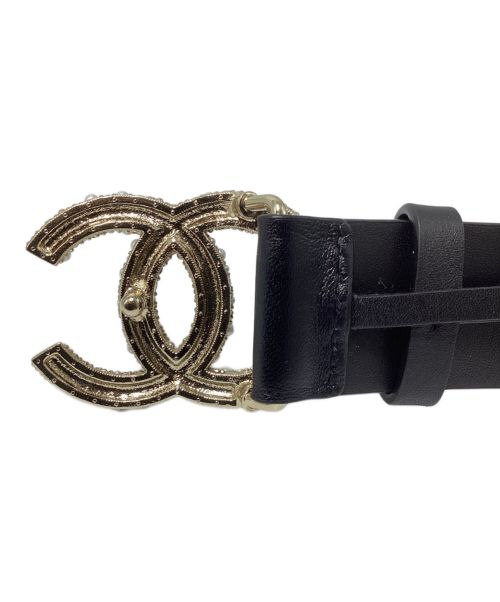 CHANEL（シャネル）CHANEL (シャネル) ココマークベルト ブラック サイズ:80/32の古着・服飾アイテム
