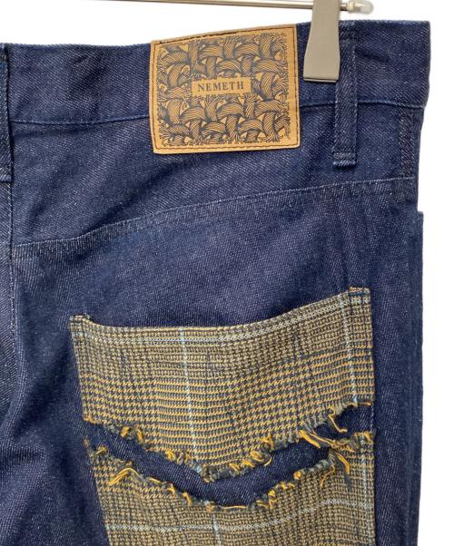 NEMETH（ネメス）NEMETH (ネメス) ニー切替デニムパンツ インディゴ サイズ:Mの古着・服飾アイテム