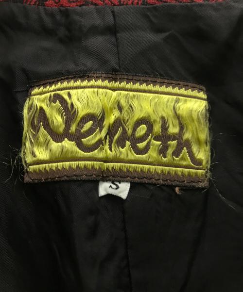 NEMETH（ネメス）NEMETH (ネメス) ロープ柄リネンベスト レッド サイズ:Sの古着・服飾アイテム