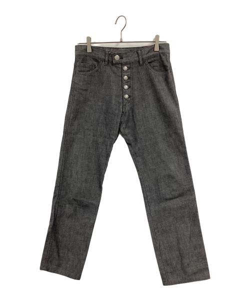 Jean Paul Gaultier homme（ジャンポールゴルチェオム）Jean Paul GAULTIER HOMME (ジャンポールゴルチェオム) ボタンデザインデニムパンツ ネイビー サイズ:44の古着・服飾アイテム