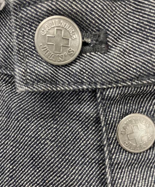 Jean Paul Gaultier homme（ジャンポールゴルチェオム）Jean Paul GAULTIER HOMME (ジャンポールゴルチェオム) ボタンデザインデニムパンツ ネイビー サイズ:44の古着・服飾アイテム