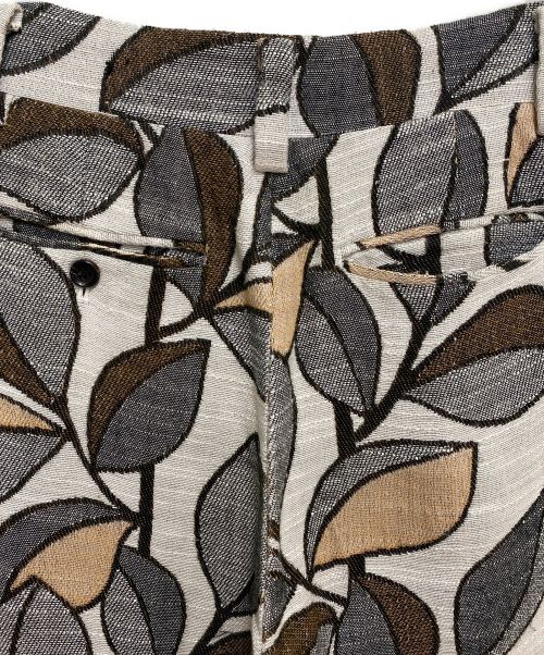 JUNYA WATANABE COMME des GARCONS（(ジュンヤワタナベ コムデギャルソン）JUNYA WATANABE COMME des GARCONS (ジュンヤワタナベ コムデギャルソン) リーフ総柄パンツ ベージュ×グリーン サイズ:Sの古着・服飾アイテム