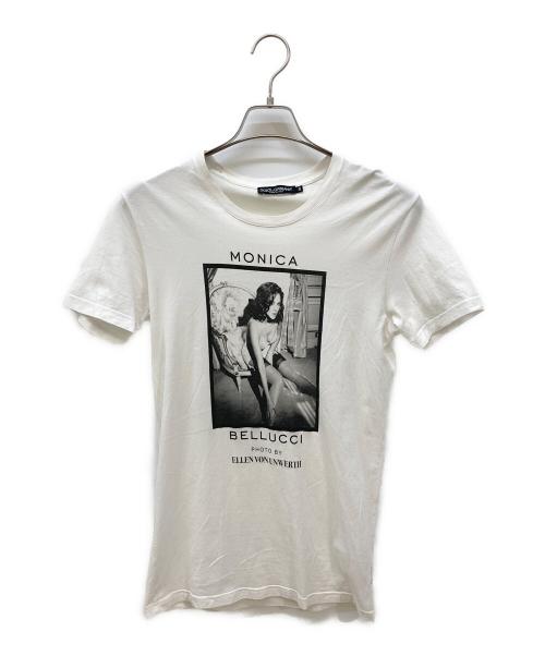 DOLCE & GABBANA（ドルチェ＆ガッバーナ）DOLCE & GABBANA (ドルチェ＆ガッバーナ) プリントTシャツ ホワイト サイズ:46の古着・服飾アイテム