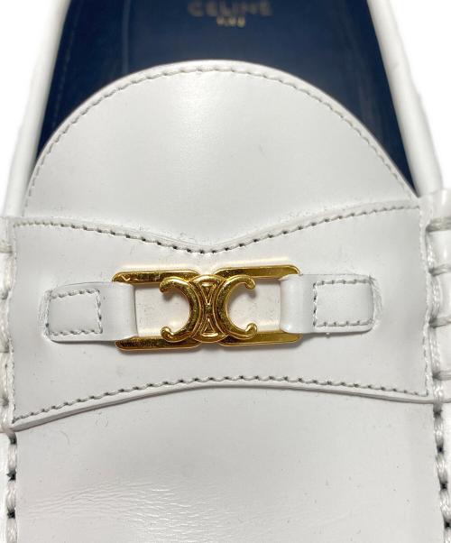 CELINE（セリーヌ）CELINE (セリーヌ) ロゴビットローファー ホワイト サイズ:43の古着・服飾アイテム