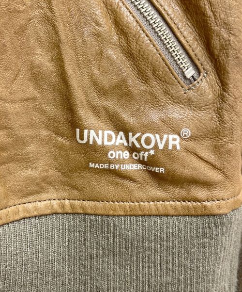 UNDERCOVERISM（アンダーカバーイズム）UNDERCOVERISM (アンダーカバーイズム) one off Remake Leather Hoodie (リメイクレザーフーディー) ブラウン サイズ:SIZE 3の古着・服飾アイテム