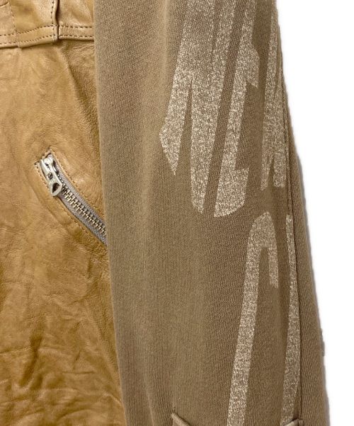 UNDERCOVERISM（アンダーカバーイズム）UNDERCOVERISM (アンダーカバーイズム) one off Remake Leather Hoodie (リメイクレザーフーディー) ブラウン サイズ:SIZE 3の古着・服飾アイテム