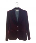 Saint Laurent Parisサンローランパリ）の古着「ベロアテーラードジャケット」｜レッド