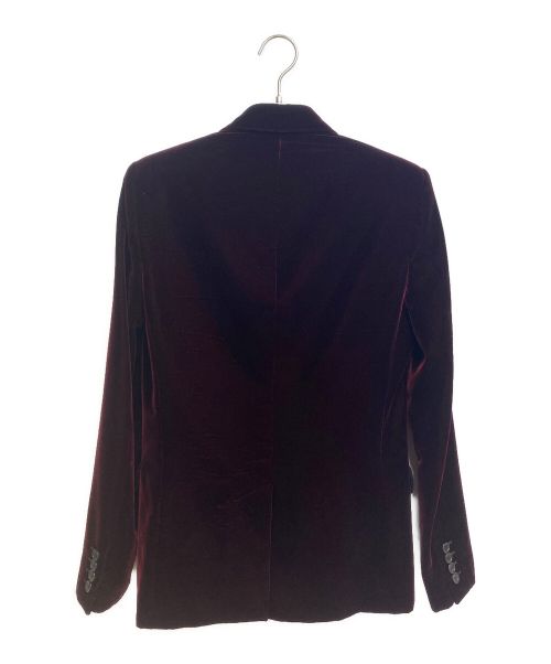 Saint Laurent Paris（サンローランパリ）Saint Laurent Paris (サンローランパリ) ベロアテーラードジャケット レッド サイズ:42の古着・服飾アイテム