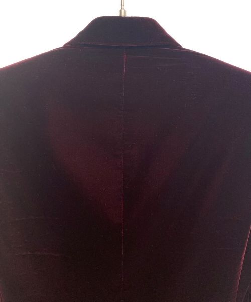Saint Laurent Paris（サンローランパリ）Saint Laurent Paris (サンローランパリ) ベロアテーラードジャケット レッド サイズ:42の古着・服飾アイテム