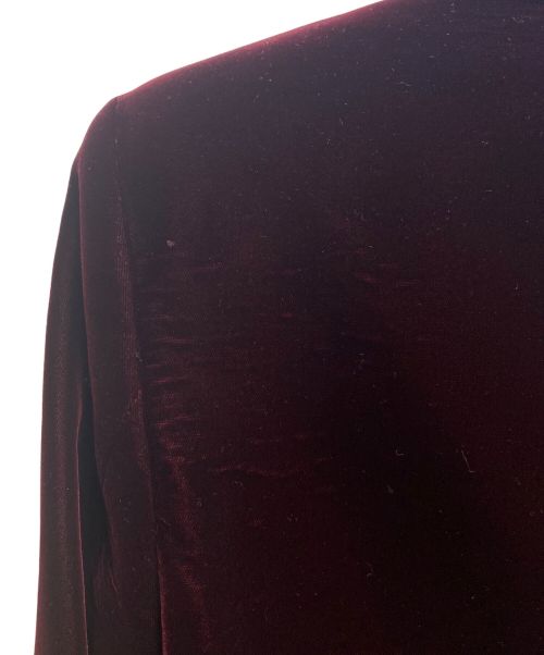 Saint Laurent Paris（サンローランパリ）Saint Laurent Paris (サンローランパリ) ベロアテーラードジャケット レッド サイズ:42の古着・服飾アイテム