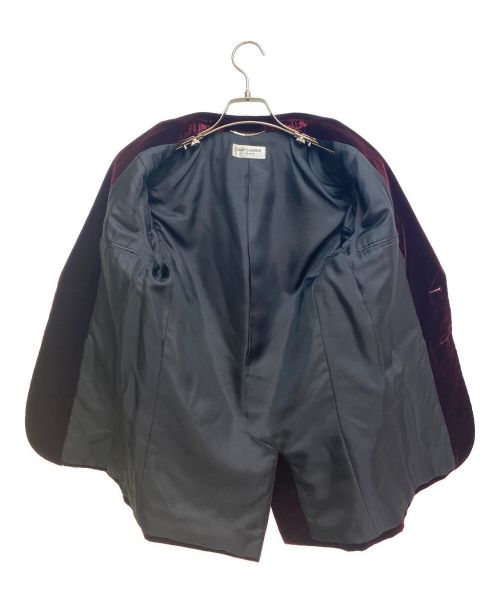 Saint Laurent Paris（サンローランパリ）Saint Laurent Paris (サンローランパリ) ベロアテーラードジャケット レッド サイズ:42の古着・服飾アイテム