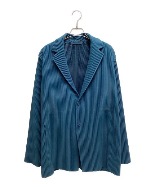 HOMME PLISSE ISSEY MIYAKE（オム プリッセ イッセイ ミヤケ）HOMME PLISSE ISSEY MIYAKE (オムプリッセ イッセイ ミヤケ) プリーツジャケット グリーン サイズ:3の古着・服飾アイテム