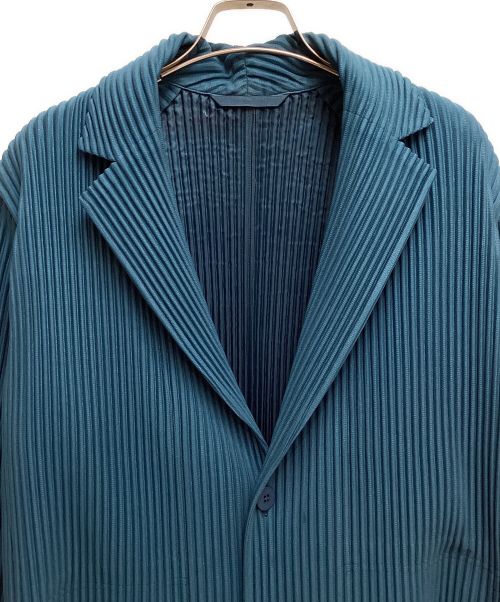 HOMME PLISSE ISSEY MIYAKE（オム プリッセ イッセイ ミヤケ）HOMME PLISSE ISSEY MIYAKE (オムプリッセ イッセイ ミヤケ) プリーツジャケット グリーン サイズ:3の古着・服飾アイテム