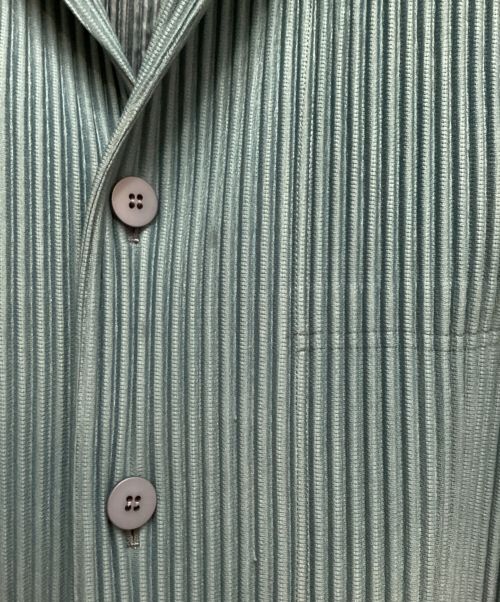 HOMME PLISSE ISSEY MIYAKE（オム プリッセ イッセイ ミヤケ）HOMME PLISSE ISSEY MIYAKE (オムプリッセ イッセイ ミヤケ) プリーツジャケット グリーン サイズ:3の古着・服飾アイテム