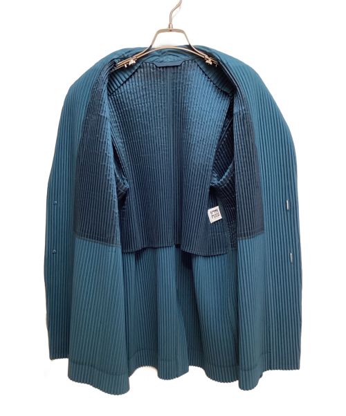 HOMME PLISSE ISSEY MIYAKE（オム プリッセ イッセイ ミヤケ）HOMME PLISSE ISSEY MIYAKE (オムプリッセ イッセイ ミヤケ) プリーツジャケット グリーン サイズ:3の古着・服飾アイテム