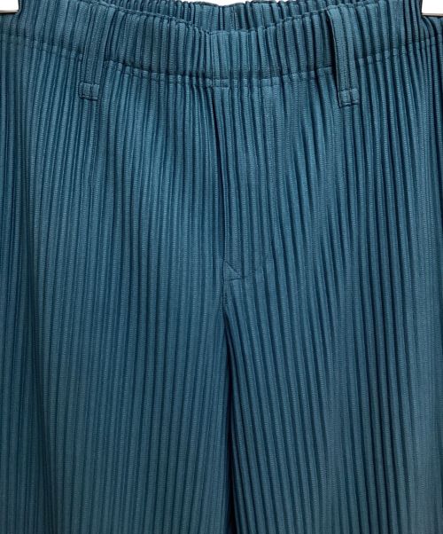 HOMME PLISSE ISSEY MIYAKE（オム プリッセ イッセイ ミヤケ）HOMME PLISSE ISSEY MIYAKE (オムプリッセ イッセイ ミヤケ) プリーツパンツ グリーン サイズ:3の古着・服飾アイテム