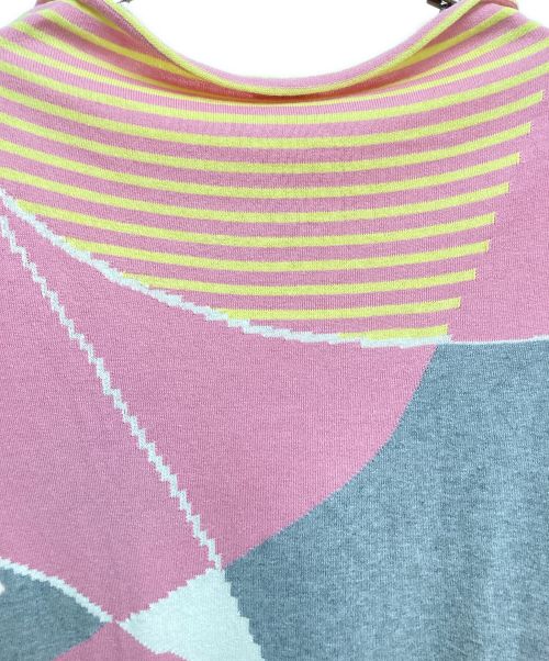 CHANEL（シャネル）CHANEL (シャネル) ナンバーモチーフニット グレー サイズ:34の古着・服飾アイテム