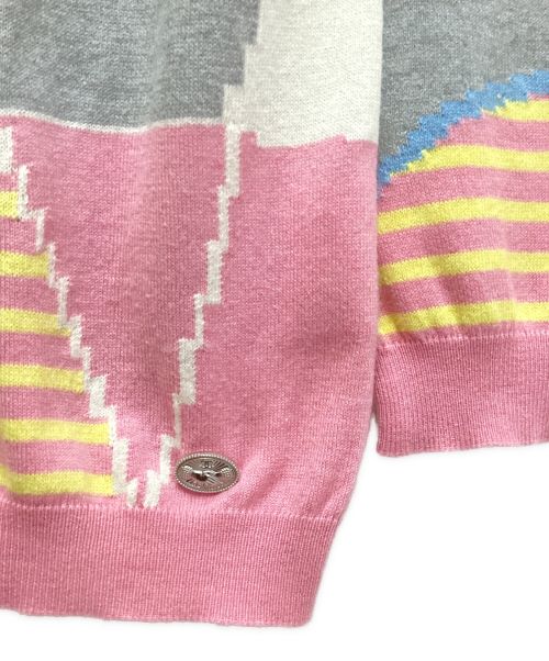CHANEL（シャネル）CHANEL (シャネル) ナンバーモチーフニット グレー サイズ:34の古着・服飾アイテム