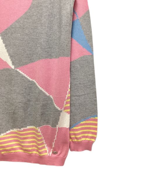 CHANEL（シャネル）CHANEL (シャネル) ナンバーモチーフニット グレー サイズ:34の古着・服飾アイテム