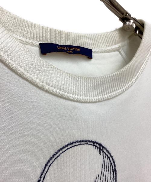 LOUIS VUITTON（ルイ ヴィトン）LOUIS VUITTON (ルイ ヴィトン) Vivienne embroidered crew neck sweat（ヴィヴィエンヌ刺繍クルーネックスウェット） ホワイト サイズ:Lの古着・服飾アイテム