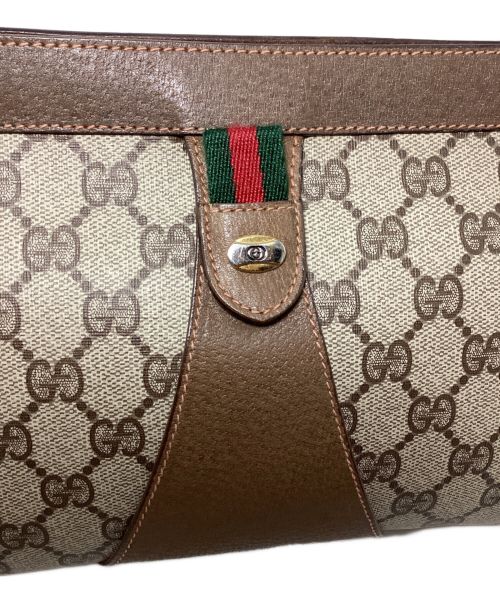 GUCCI（グッチ）GUCCI (グッチ) GGスプリームクラッチバッグ ベージュの古着・服飾アイテム