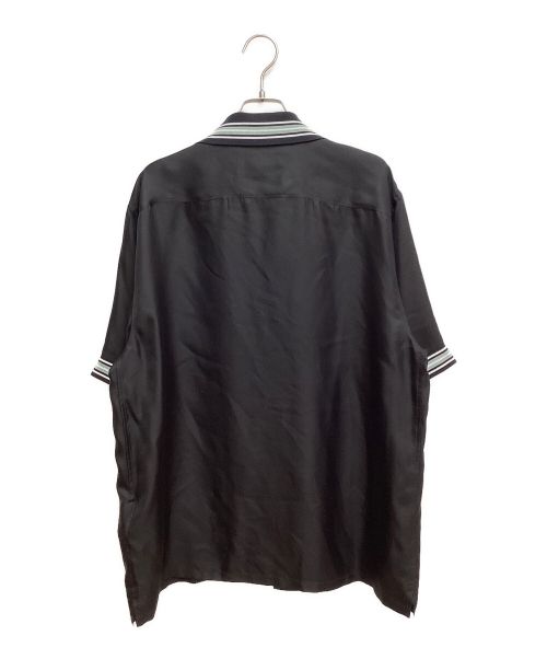 PRADA（プラダ）PRADA (プラダ) シルクツイルシャツ ブラック サイズ:Mの古着・服飾アイテム