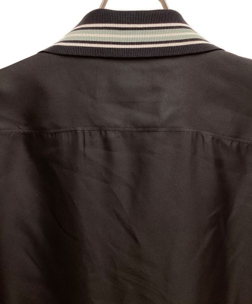 PRADA（プラダ）PRADA (プラダ) シルクツイルシャツ ブラック サイズ:Mの古着・服飾アイテム
