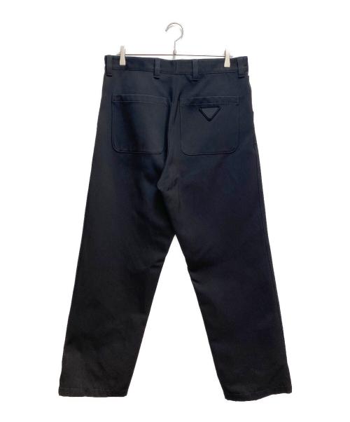 PRADA（プラダ）PRADA (プラダ) Cotton x silk slacks （コットン×シルクスラックス） ブラック サイズ:48の古着・服飾アイテム